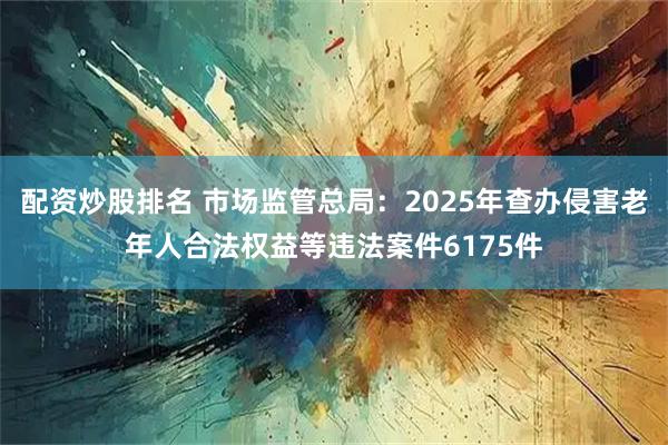 配资炒股排名 市场监管总局：2025年查办侵害老年人合法权益等违法案件6175件