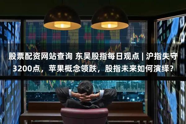 股票配资网站查询 东吴股指每日观点 | 沪指失守3200点，苹果概念领跌，股指未来如何演绎？