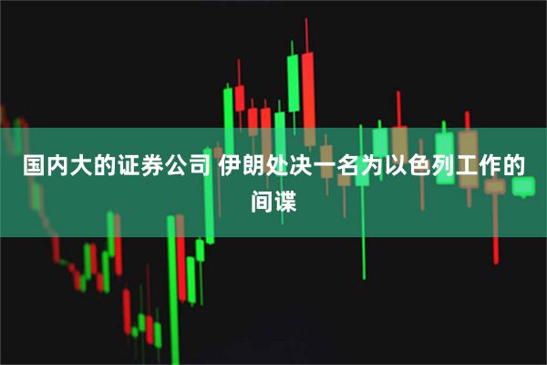 国内大的证券公司 伊朗处决一名为以色列工作的间谍